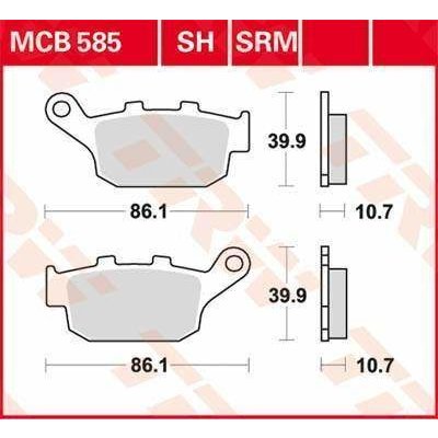 TRW MCB585 organické brzdové destičky na motorku