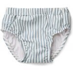 Liewood Frej Seersucker Dětské plavky Sea Blue White – Zboží Dáma