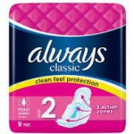 Always Classic Wings Maxi hygienické vložky 9 ks – Sleviste.cz