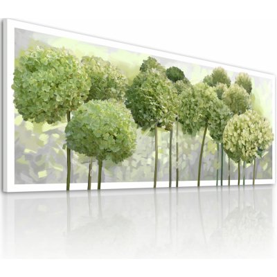 Obraz na plátně HORTENZIE zelené květy B různé rozměry Ludesign ludesign obrazy: 120x50 cm