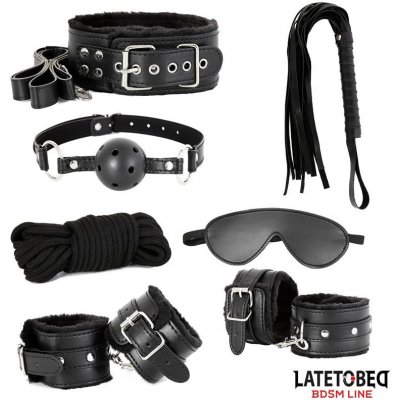 LateToBed BDSM Line 7 Bondage Pieces Set Black – Zboží Dáma