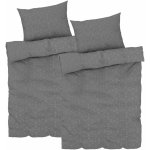 Livarno home povlečení z mikrovláknitého saténu grafika tmavě šedá 40x200 70x90 – Sleviste.cz