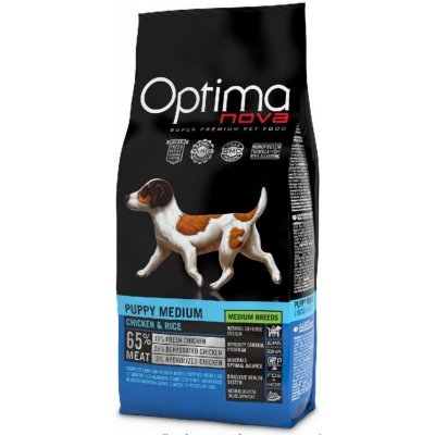 Optima Nova Dog Puppy Medium Chicken & Rice 12 kg – Zboží Mobilmania