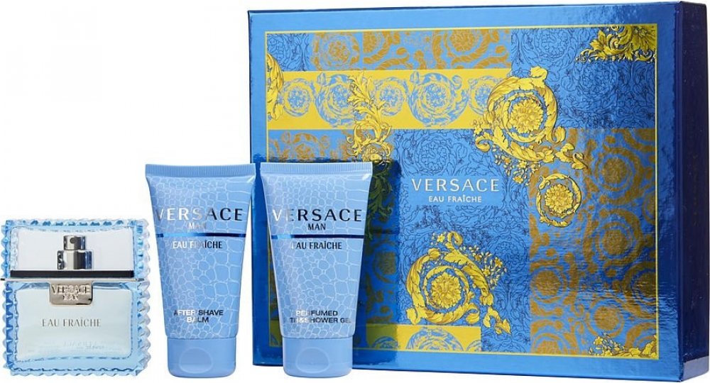 Versace Man Eau Fraiche EDT 50 ml + sprchový gel 50 ml + balzám po holení  50 ml dárková sada | Srovnanicen.cz