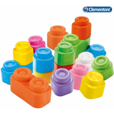 CLEMENTONI Soft Clemmy Sada 40 měkkých kostek v plastové tašce – Zboží Dáma