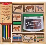 Melissa & Doug Dřevěná razítka Koně – Hledejceny.cz