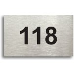 ACCEPT Číslo na dveře - typ 03 (50x30mm) - stříbrná tabulka - černý tisk – HobbyKompas.cz