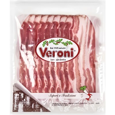 Veroni Pancetta Tesa Affumicata plátky 150 g – Zboží Dáma