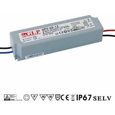 GLP GPV-60-12 napájecí zdroj pro LED 60W 12V – Hledejceny.cz