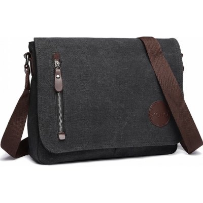 Plátěná crossbody taška Kono černá – Zboží Mobilmania