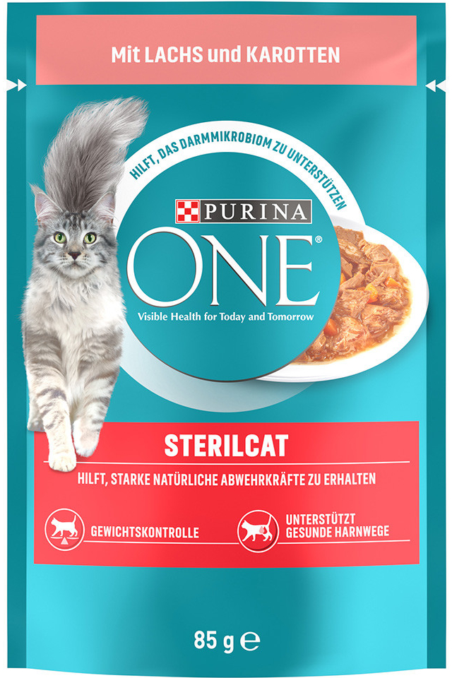 Purina One Sterilised s lososem a mrkví 13 x 85 g