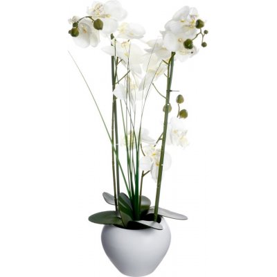 Atmosphera Umělá orchidej v keramickém květináči, 53 x 15 cm – Zboží Dáma