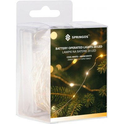 Springos CL0012 LED SVĚTLA NA BATERIE 20 LED – Hledejceny.cz