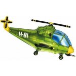 FLEXMETAL Balón foliový 35 cm Helikoptera zelená – Hledejceny.cz