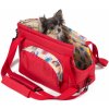 Potřeby pro cestování se psem Iridog Přepravní taška na psa CARRIE no.3 se sovičkami 25 x 20 x 38 cm