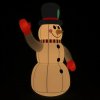 Vánoční osvětlení zahrada-XL Nafukovací sněhulák s LED diodami 120 cm