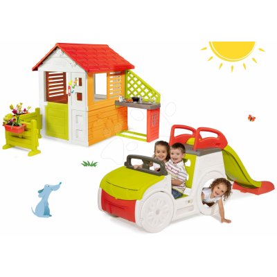 Smoby set prolézačka Adventure Car a domeček Floralie – Zbozi.Blesk.cz