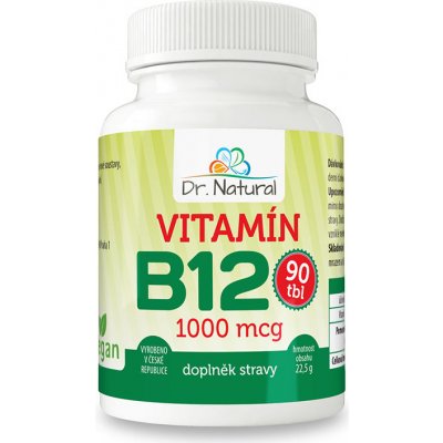 Dr. Natural Vitamín B12 1000 mcg 90 tablet – Hledejceny.cz