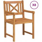 Omaxi 827999 Zahradní křeslo 8 ks Hnědá 56 x 56 x 90 cm – Hledejceny.cz
