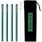 Ecocare ekologická kovová brčka Maxi Green 21,5 × 1,2 cm 4 ks – Hledejceny.cz