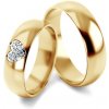 Prsteny Savicki Snubní prsteny žluté zlato půlkulaté SAVOBR310