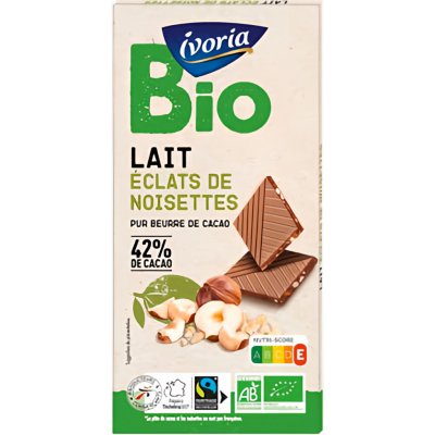 Ivoria BIO Mléčná čokoláda s karamelizovanými lískovými ořechy 100g – Zboží Mobilmania