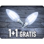 V-TAC E14 LED RETRO Filament žárovka 4W svíčka kouřový efekt Studená bílá – Zboží Živě