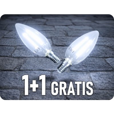V-TAC E14 LED RETRO Filament žárovka 4W svíčka kouřový efekt Studená bílá – Zboží Živě