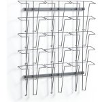 PRINT,Zásobník na prospekty nástěnný, 15x A4, stříbrný – Zboží Dáma