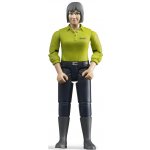 Bruder 60405 Bworld Žena tmavé kalhoty zelená košile – Sleviste.cz