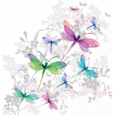 Ppd GmbH Ubrousek 33x33cm Vážky v roji – Zboží Dáma