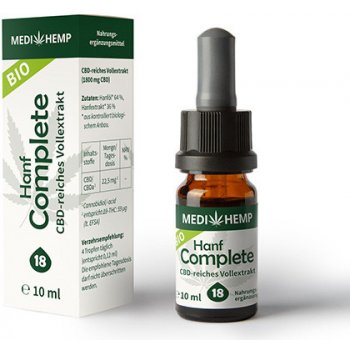 Medihemp CBD konopný olej BIO complete 1800 mg 18% 10 ml