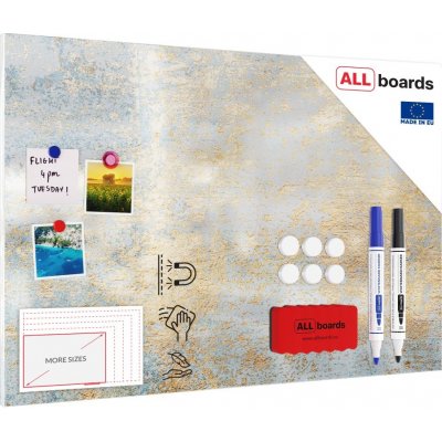 Allboards MB96_00101 Kovový obraz zlatý beton 90 x 60 – Hledejceny.cz