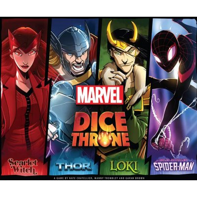 USAopoly Dice Throne Marvel 4-Hero Box (Scarlet Witch, Thor, Loki, Spider-Man) – Zboží Mobilmania