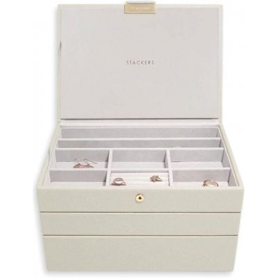 Stackers šperkovnice 3v1 Oatmeal Classic Set krémová – Zboží Mobilmania