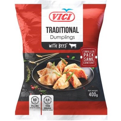 Vici taštičky plněné hovězím masem předvařené hluboce zmrazené 400 g – Zboží Dáma