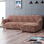 GA.I.CO bielastický potah na sedací soupravu s otomanem vpravo Universo Nový žíhaný hnědý 170 - 300 cm – Sleviste.cz