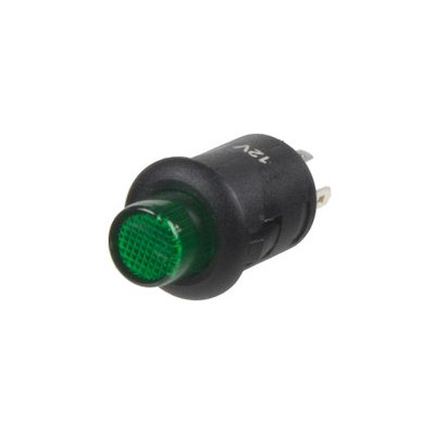 Tlačítko kulaté 6A zelená LED, STM 47048 – Zboží Mobilmania