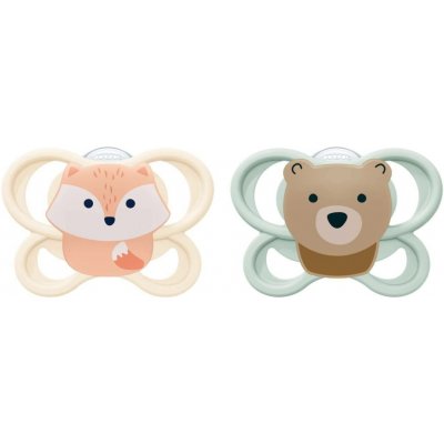 NUK Perfect Match AIR dudlík FOX/BEAR 0-2m 2ks – Sleviste.cz