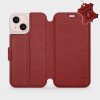 Pouzdro a kryt na mobilní telefon Apple Pouzdro Mobiwear flipové Apple iPhone 13 Mini - Tmavě červené - L_DRS Dark Red Leather