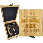 Sablio Dárková sada na víno Pro toho nejlepšího dědu: 147×168×49 mm – Hledejceny.cz
