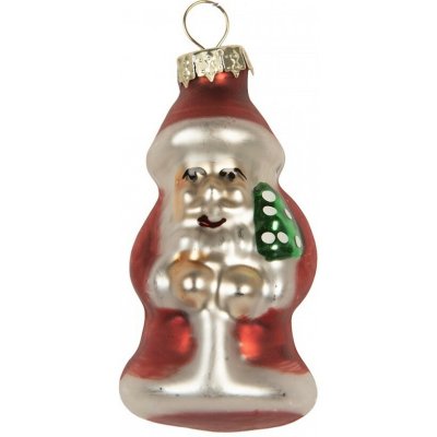 Clayre & Eef Sada 6ks vánoční skleněná ozdoba Santa Ø 3*5 cm – Hledejceny.cz