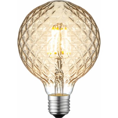 JUST LIGHT Filam. LED žárovka E27, G95, 399lm, 2700K, 4W, jantar. křišťál – Hledejceny.cz