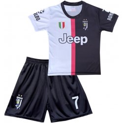 Numberoplus Dětský Fotbalový dres Komplet Juventus - Ronaldo 7 Bíločerný