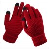 Zimní rukavice pletené červené