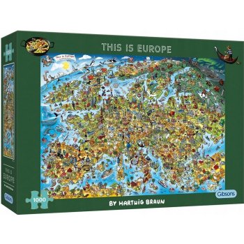 GIBSONS To je Evropa 1000 dílků