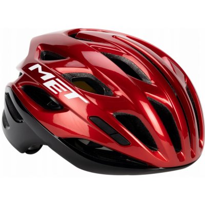 MET Estro Mips červená černá metalická lesklá 2021 – Zboží Dáma