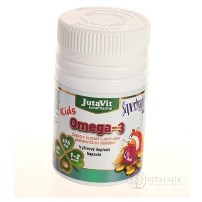 JutaVit Omega 3 Kids žvýkací tobolky s příchutí Pomeranče 45 ks