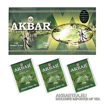 Akbar Classic Green Tea Fannings BOPF 100 x 2 g