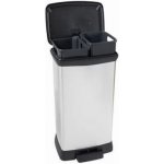 Deco Duo Odpadkový koš 23 L + 23 L stříbrný – Sleviste.cz